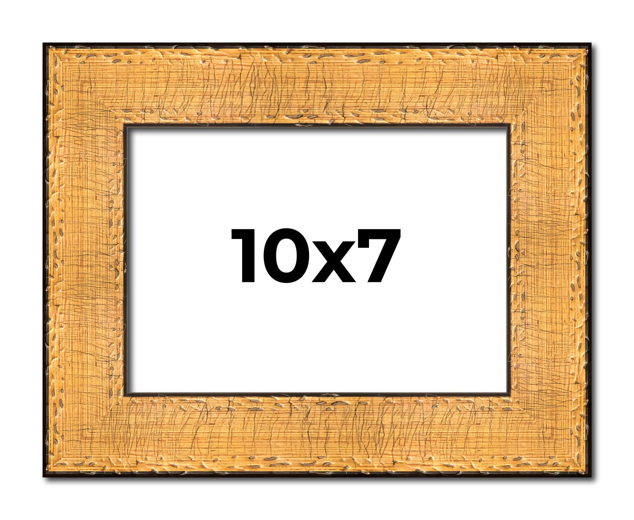 Photo Size Embellished Gold Picture Frame - UV Acrylic, Foam Board Backing, Hanging Hardware